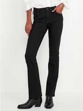 Old Navy High Rise Straight Leg Black Pants Work Career Size 10